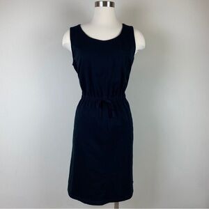 J. Jill Black Mini Tank Dress, Sleeveless, Size M, Pockets Elastic Waist Cotton